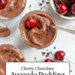cherry chocolate avocado pudding