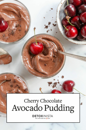 cherry chocolate avocado pudding