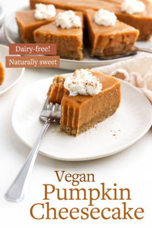 vegan pumpkin cheesecake pin