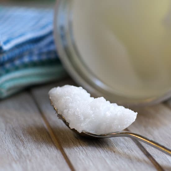 a spoon of coconut oil