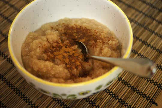 grain-free breakfast porridge in a bowl