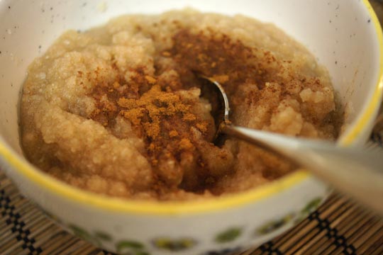 grain free breakfast porridge in a bowl
