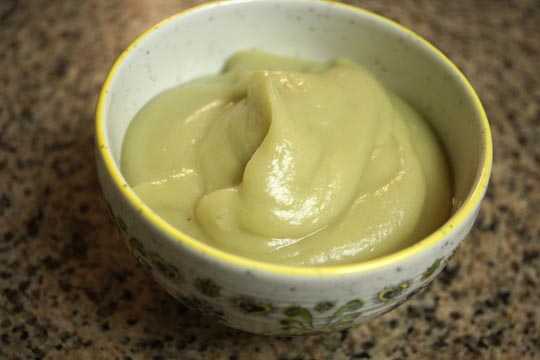 pudding in a small bowl
