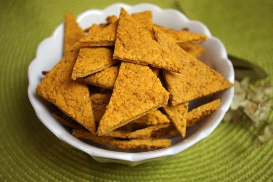 bowl of Vegan Nacho Cheez-Its