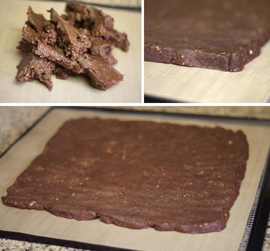 brownie batter on a pan