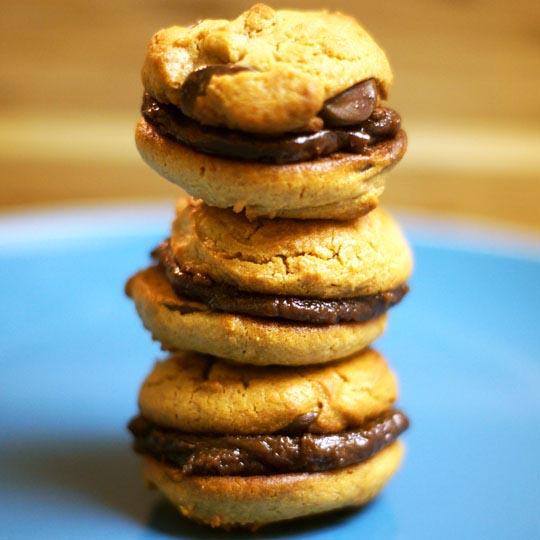 stack of fudgy peanut butter doozies