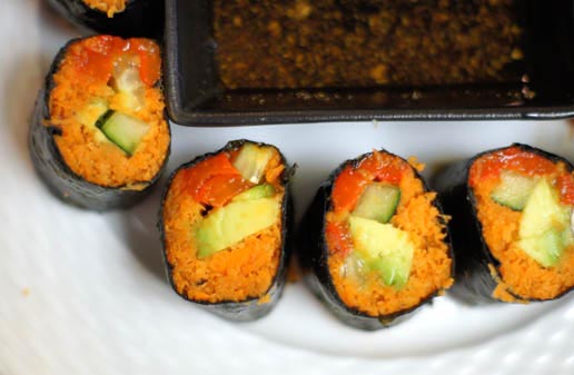 vegetable sushi rolls