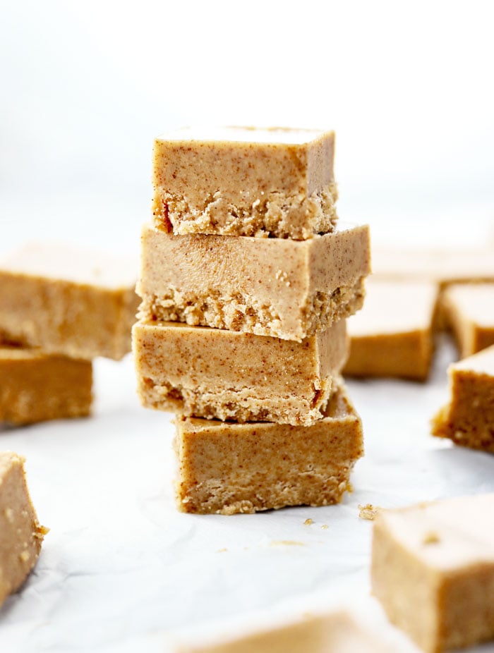 stack of almond butter pieces