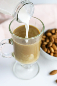 healthy coffee creamer with almond milk