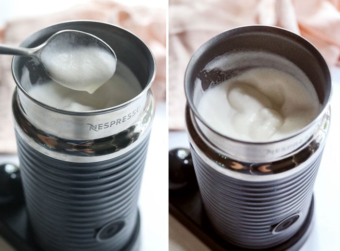 healthy coffee creamer with foam