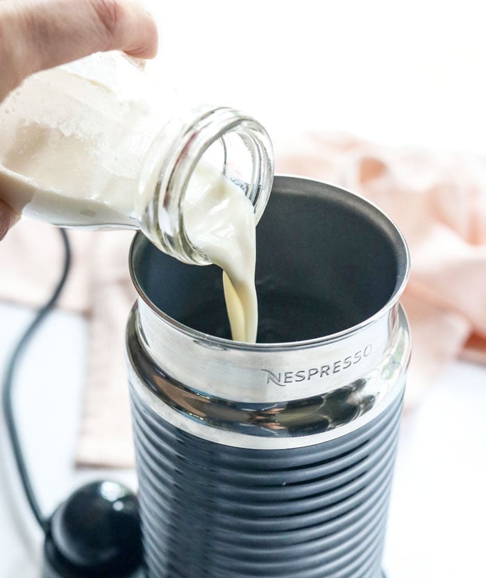 healthy coffee creamer in frother