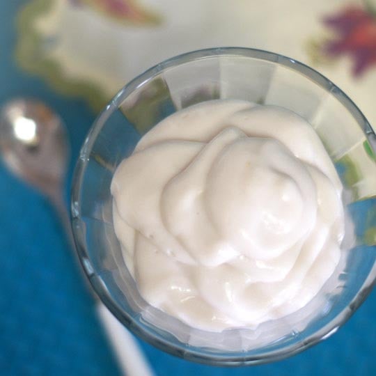 coconut pudding in a glass 