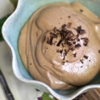 creamy chocolate coconut pudding