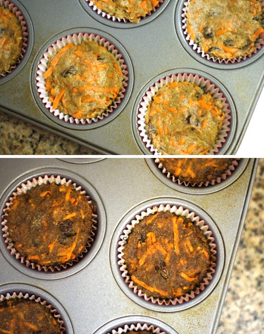 cooked morning glory muffins in a muffin tin