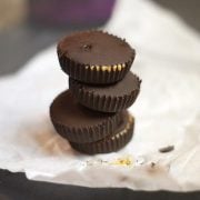 stack of homemade peanut butter cups