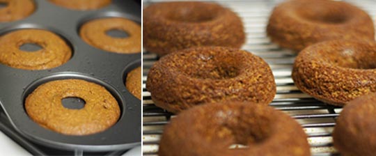 cooked pumpkin spice donuts
