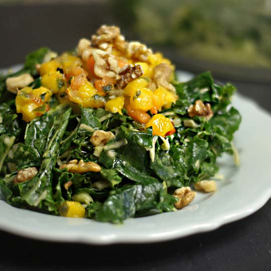 all hail kale salad on a plate