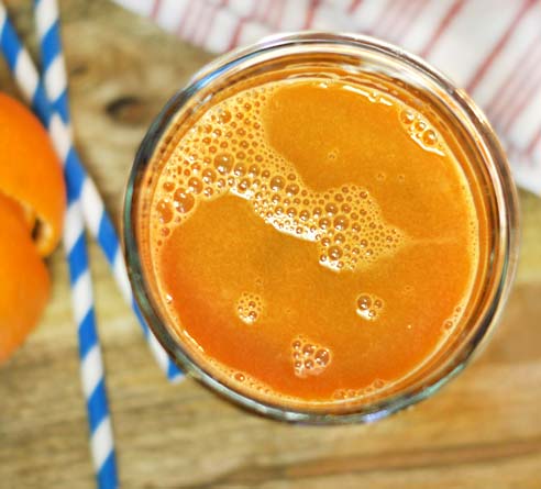 glass of carrot-ginger juice
