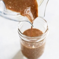 honey balsamic dressing in jar