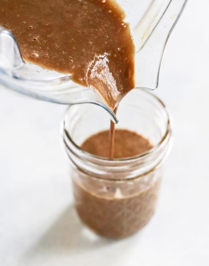 honey balsamic dressing in jar