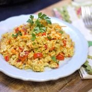 citrus manjericão, salada de quinoa