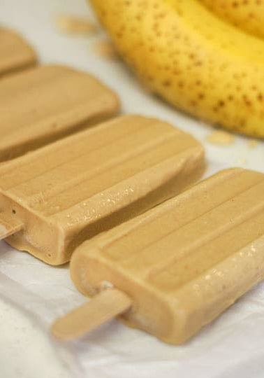 Peanut butter banana ice pops