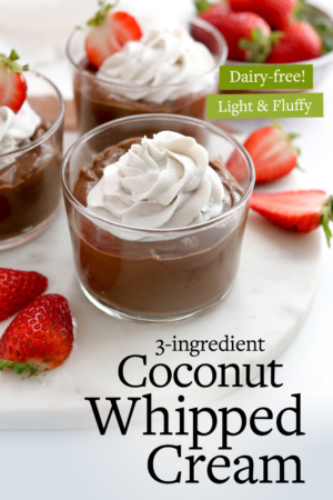 coconut whipped cream pin for pinterest