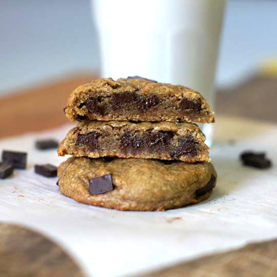 buckwheat cookie split in half