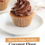 coconut flour cupcakes pin for pinterest
