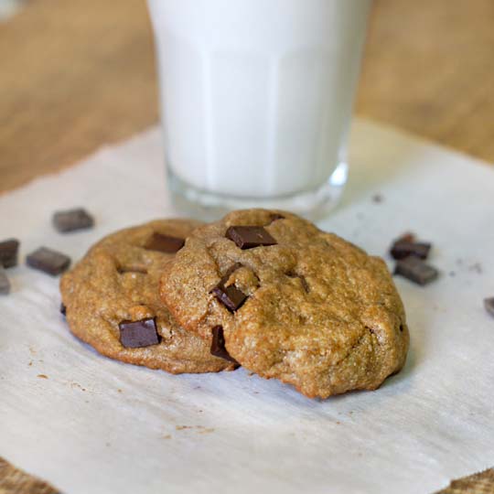 buckwheat cookies with a glass of milk