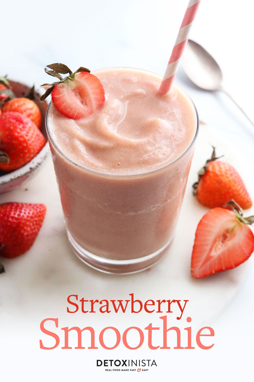 Strawberry Smoothie | Healthy Milkshake! - Detoxinista