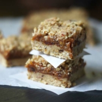 stack of raw date squares