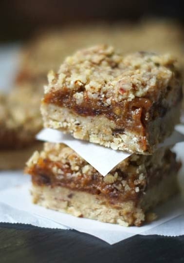 Stacked raw date squares