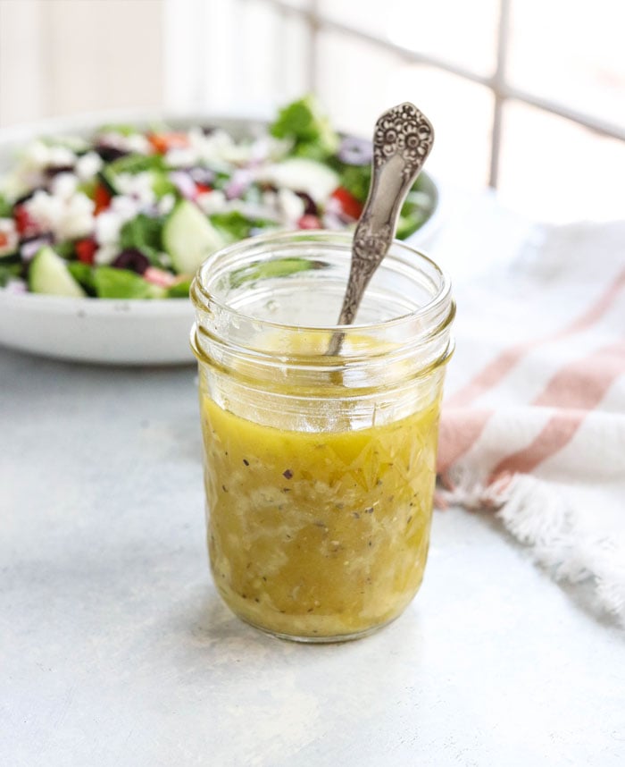 Mason Jar Salads with Kalamata Dressing