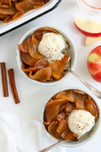baked apples served with spoons