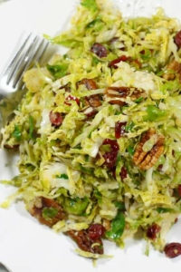 Sweet and crunchy brussels sprouts salad