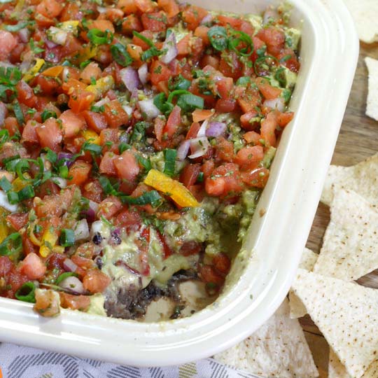 healthy mexican layer dip