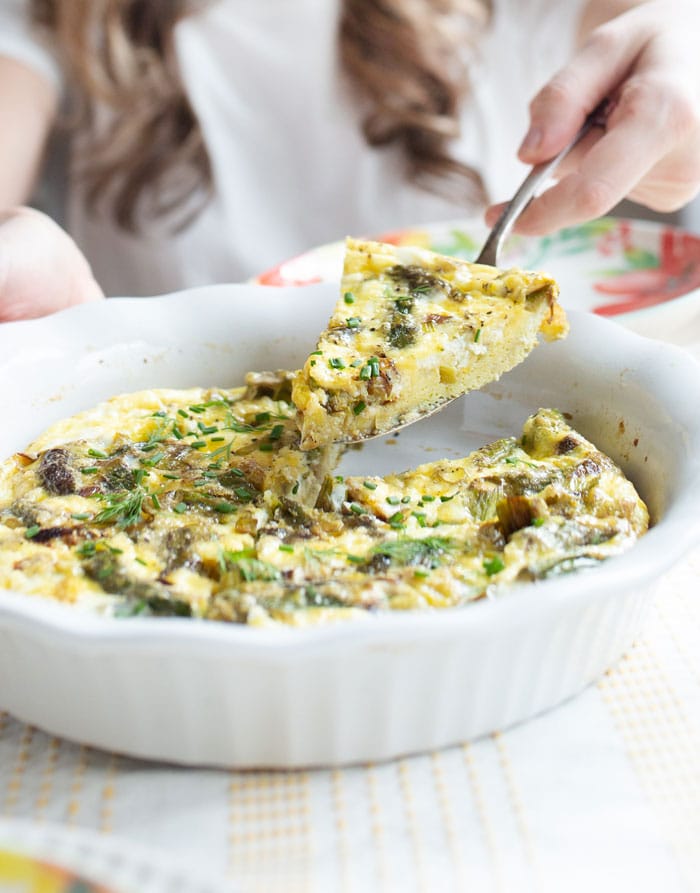 asparagus frittata slice