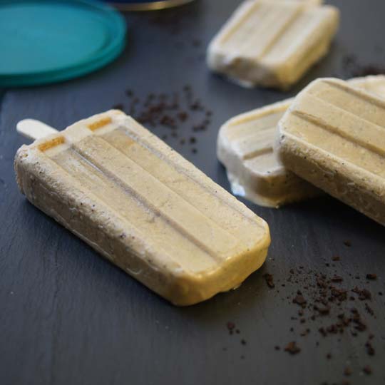 coffee protein ice pops