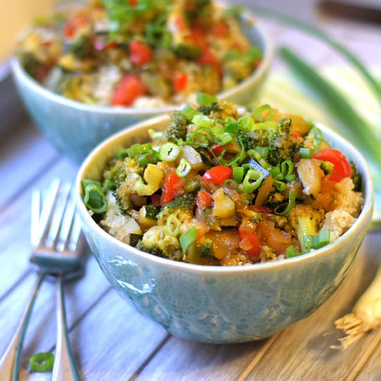 quinoa and vegetable teriyaki bowls