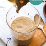 protein smoothie without protein powder labeled for pinterest.