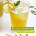 basil lemonade pin for pinterest
