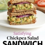 chickpea salad sandwich pin for pinterest