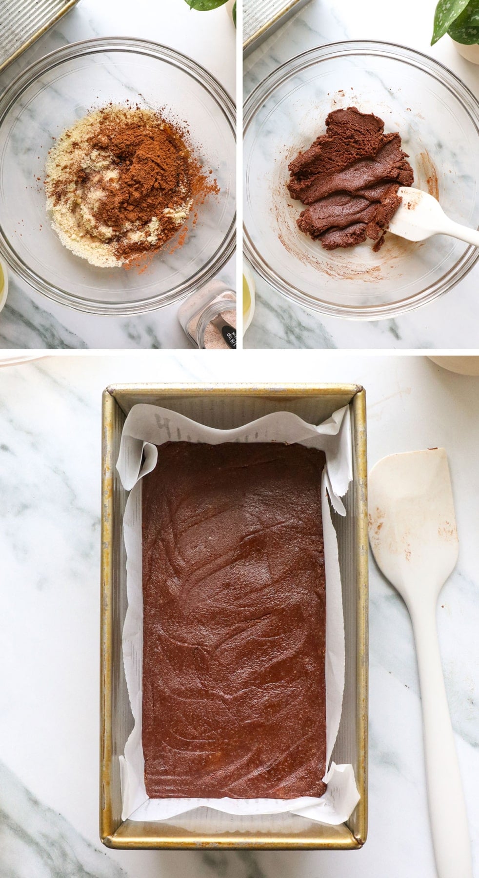 almond flour mixed with cacao powder to make the chocolate base.