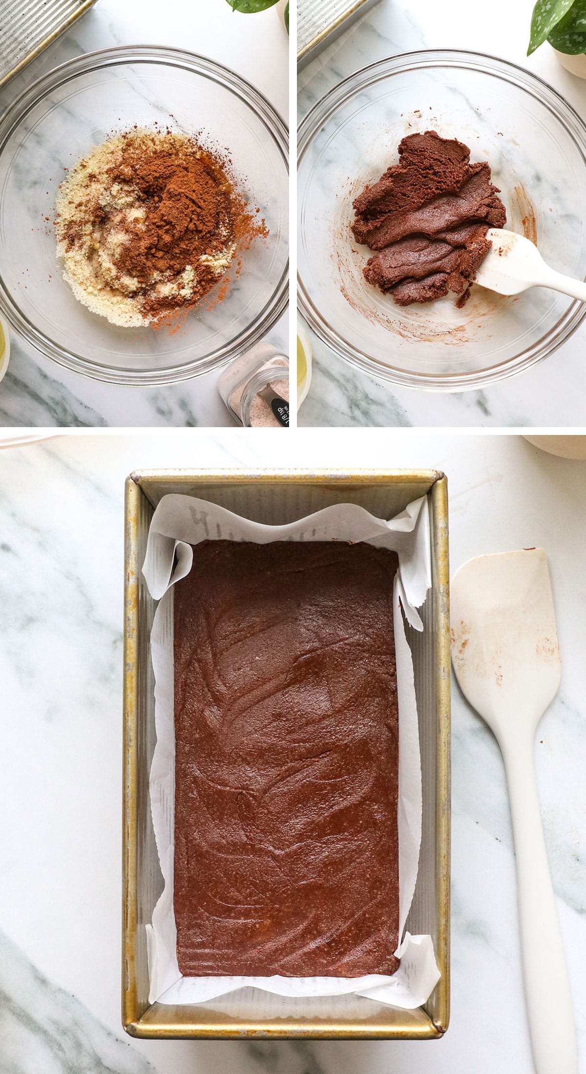 almond flour mixed with cacao powder to make the chocolate base.