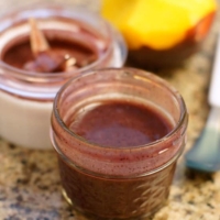 smoothie in small glass jar