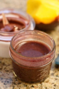 smoothie in small glass jar