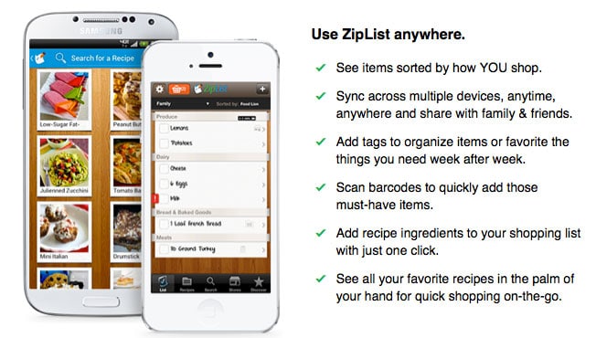 ziplist mobile app