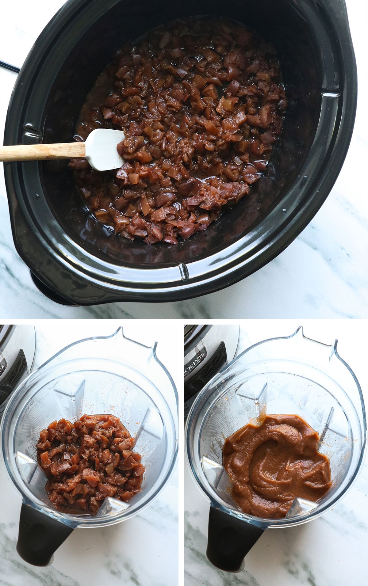 apples cooked until brown and then blended until smooth for butter.