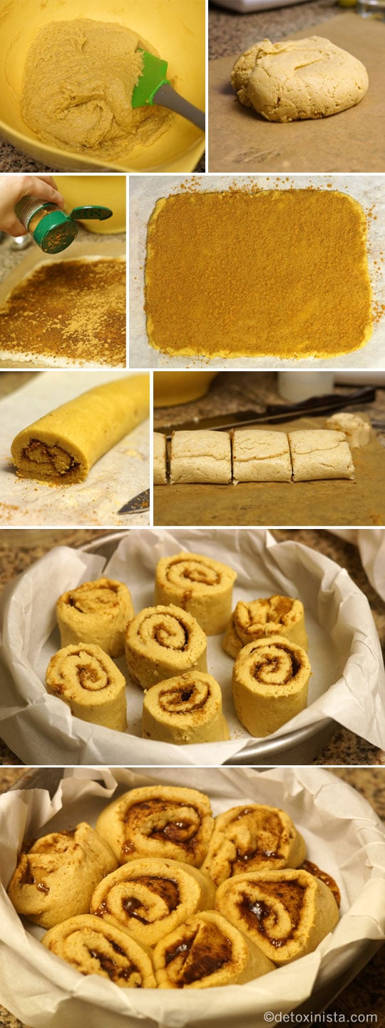 making cinnamon rolls
